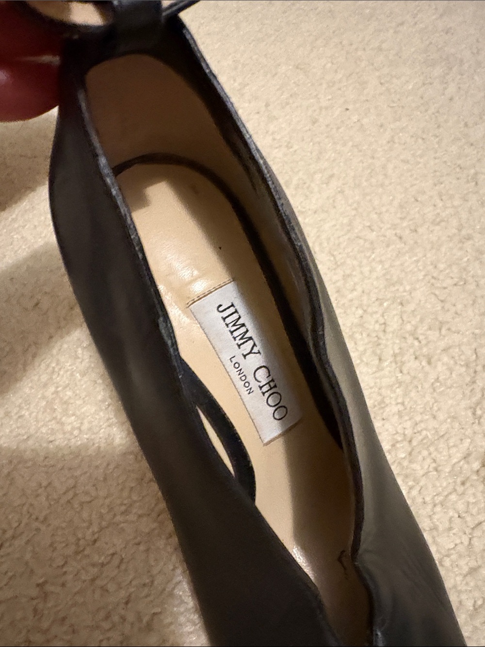 Jimmy Choo Black Leather Lark 100 Heel - Picture 4 of 8